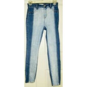 Pacsun High Rise Ankle Jeggings Two Tone Womens Size 24 Denim Blue Jeans